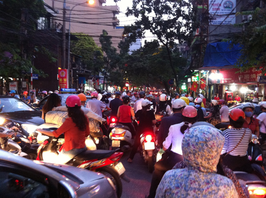 The crazy traffic of Hanoi