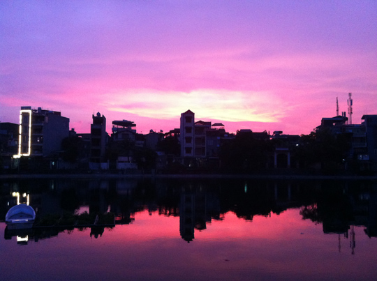 Sunset over Hoan Kiem Lake, Hanoi
