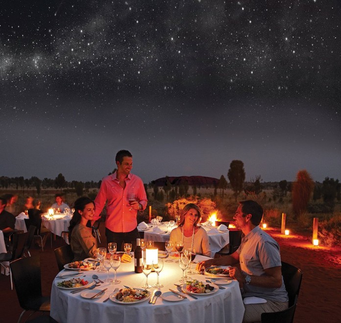 Dining under the stars with Sounds of Silence.