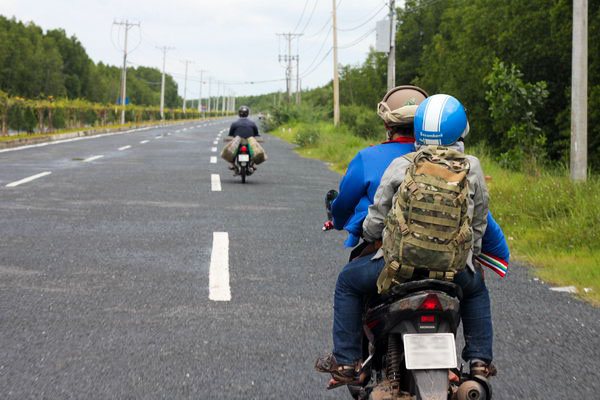 The roads leading to Can Gio is quiet so police often monitor vehicles’ speed.
