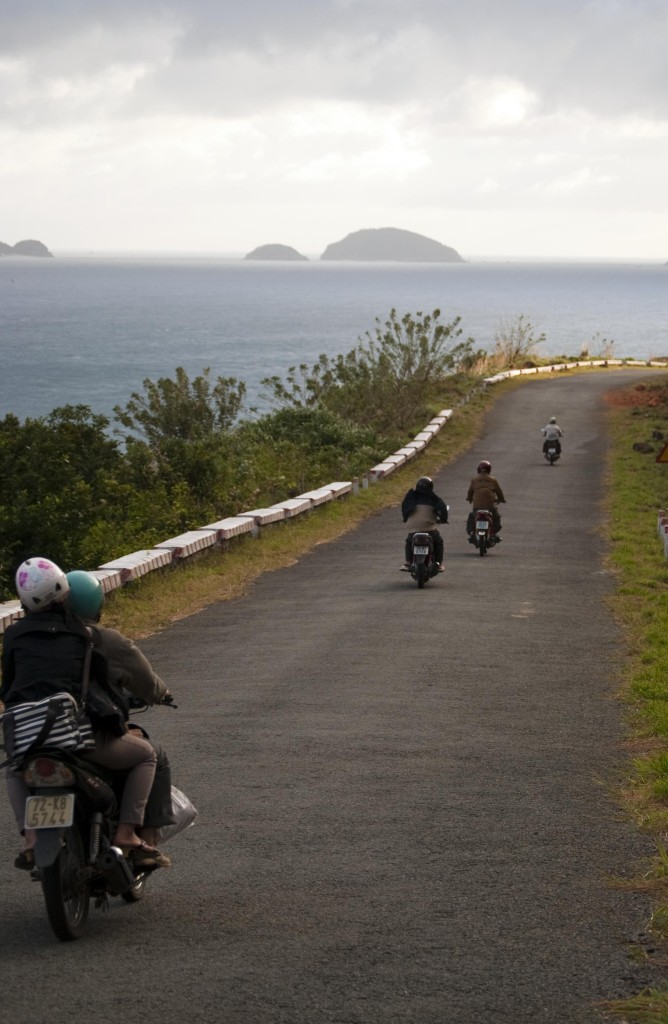Riding among stunning sea sights of Con Dao to enjoy the feeling of being immersed in nature. Photo: Duncan Jefferies