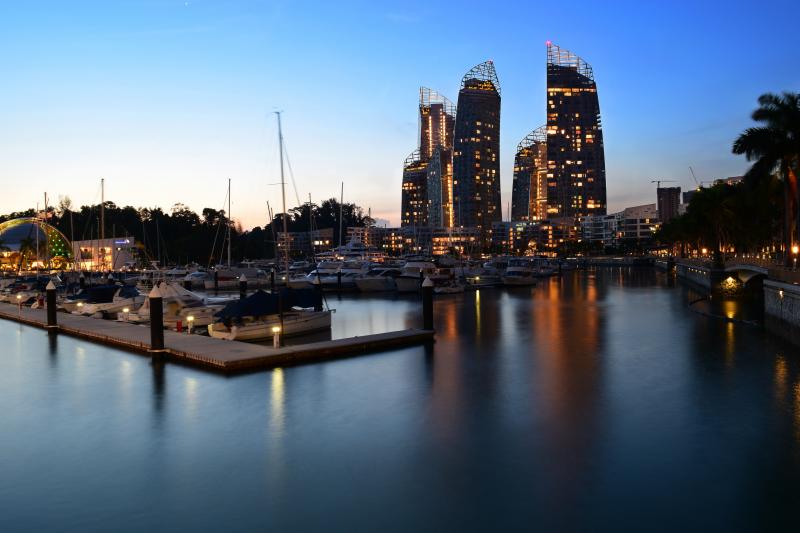 Some yachts parked on the water at Keppel Bay Island. Keppel Island is a well-maintained island of calm in our busy little city.