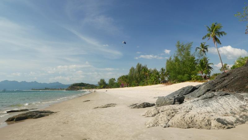 Spend your day sunbathing and doing watersports on the beaches in Langkawi.