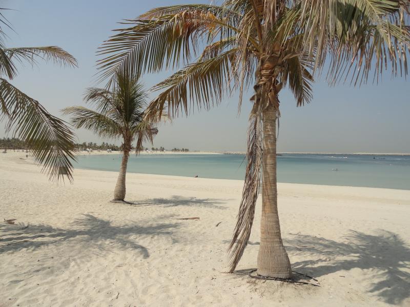 Find pristine white sand at Al Mamzar Beach Park in Dubai