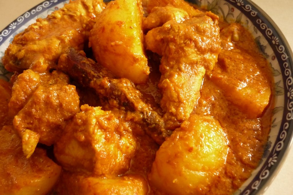 Chicken curry malaysian dish