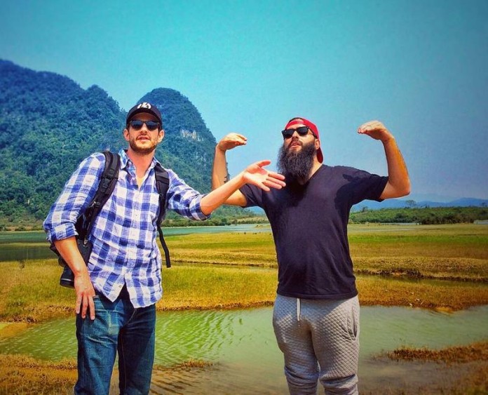 Director Jordan Vogt-Roberts kong skull island quang binh vietnam 2 Director Jordan Vogt-Roberts (R) at the set of ‘Kong: Skull Island’ in Quang Binh, Vietnam, February 22, 2016. Instagram/voteroberts