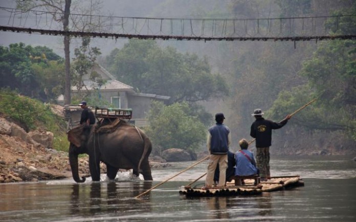 Elephant tours and bamboo rafting in Thailand CREDIT ALAMY