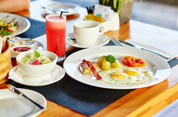 Having breakfast each day