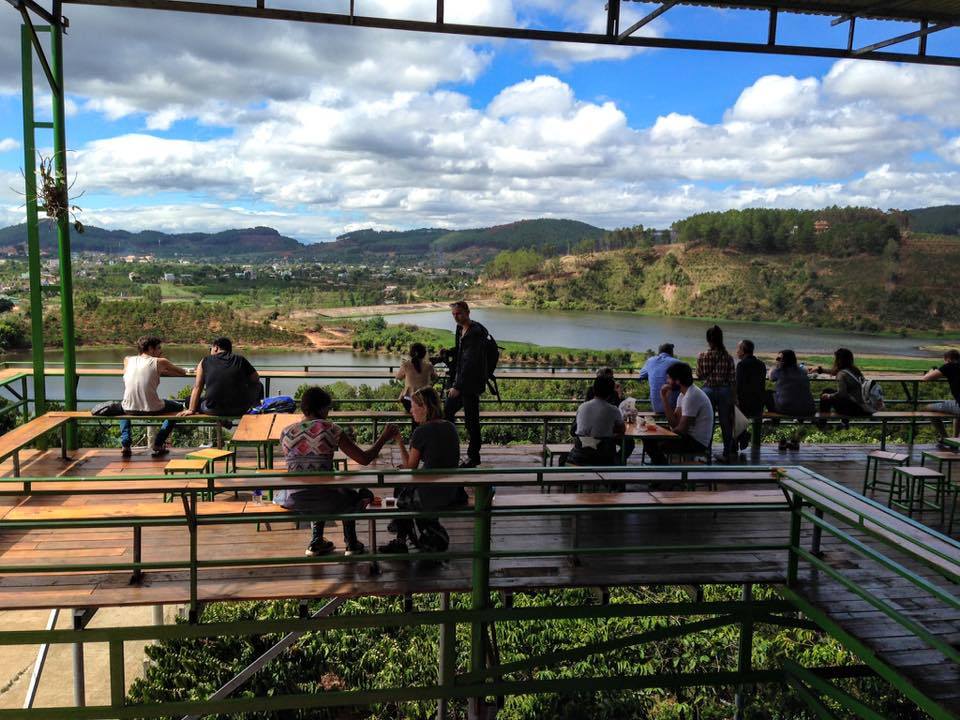 Me Linh Coffee Garden with a unique view. Photo: Bao Phan