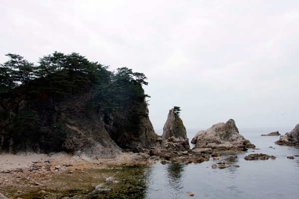 Rocky cliffs Yamagata Japan