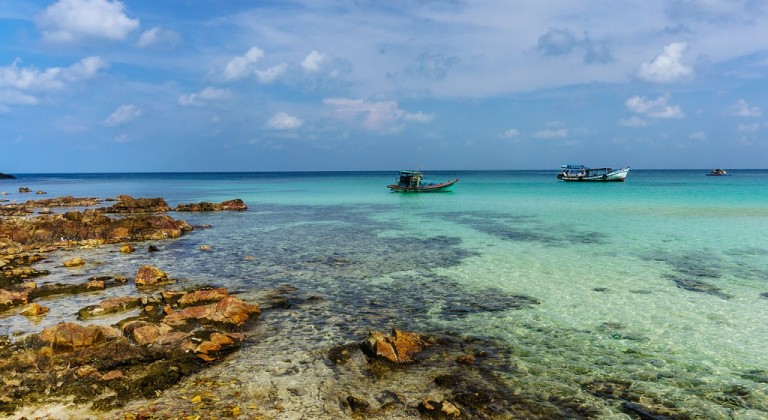 Rocky reef on Nam Du islands