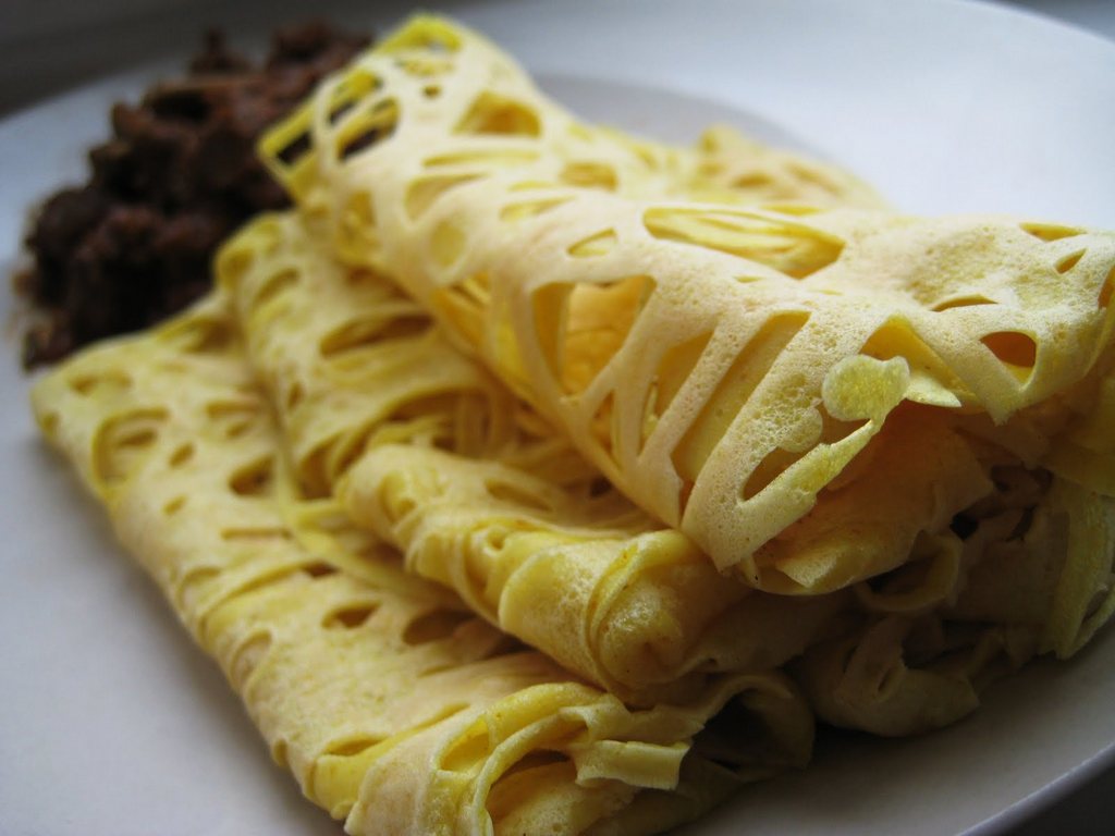 Roti jala malaysian dish
