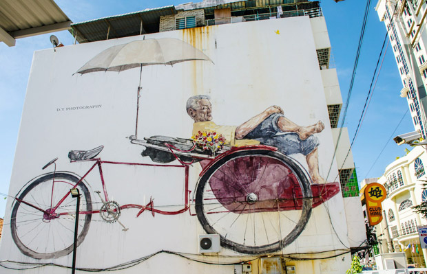The Awaiting Trishaw Paddler by Desmond Yeo