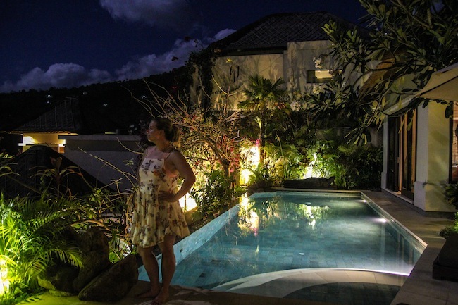 The Griya Villas by night