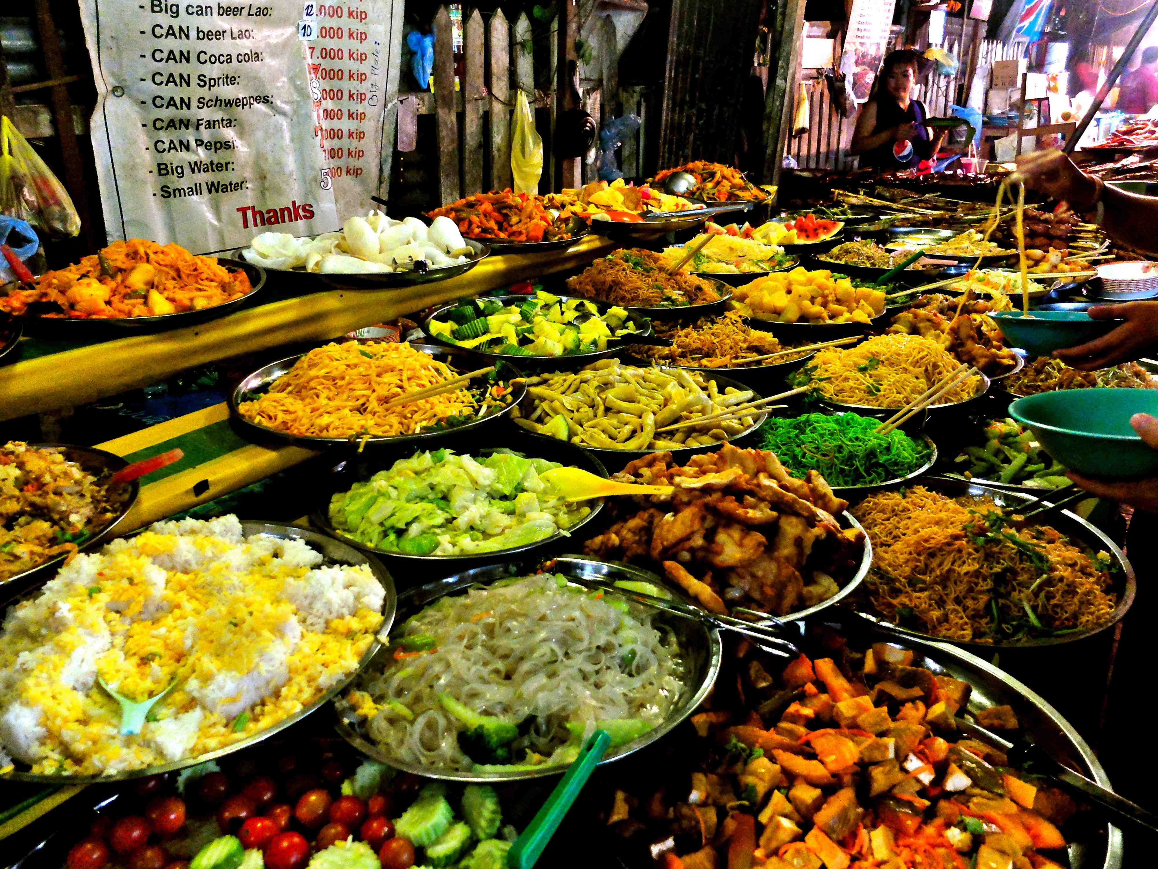 Vegetarian Buffet in Luang Prabang