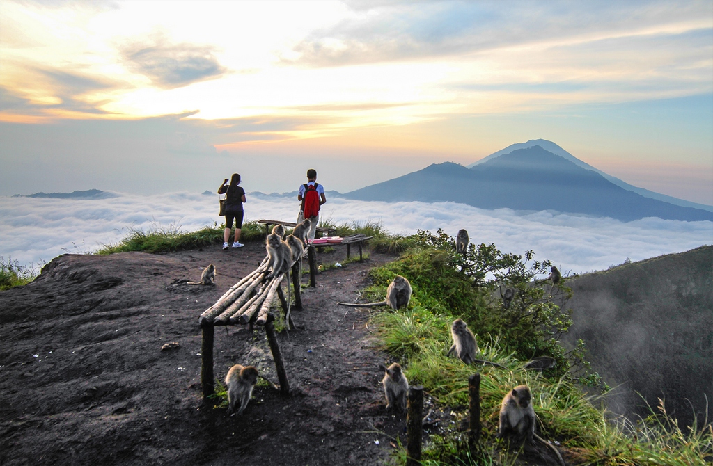 active volcano trekking at sunrise