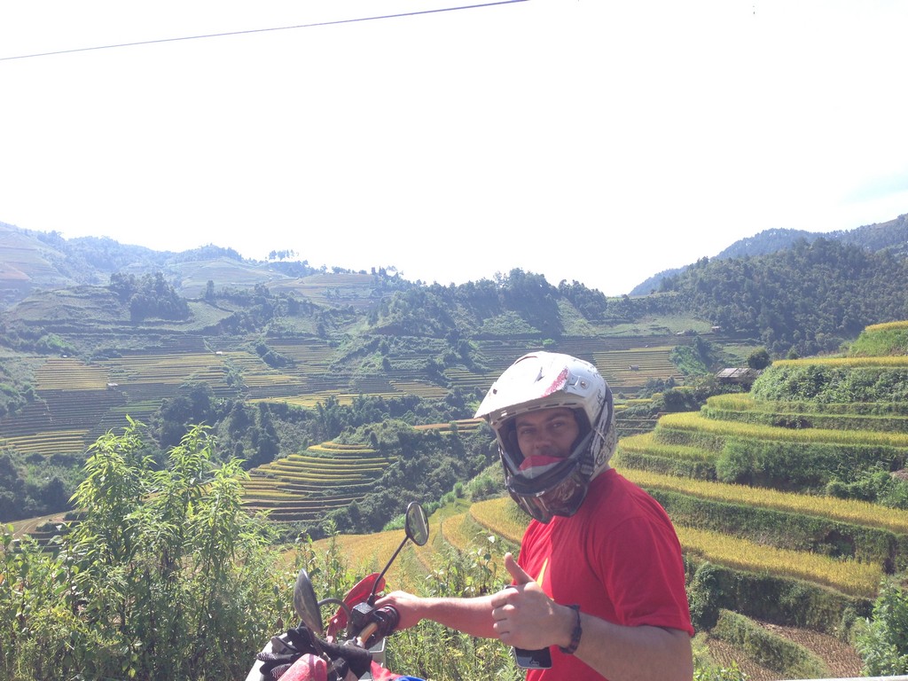 backpacker in Ha Giang Town