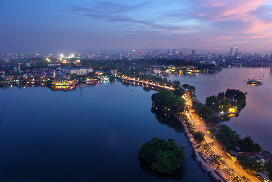 hanoi skyline places to see view ho tay west lake view above