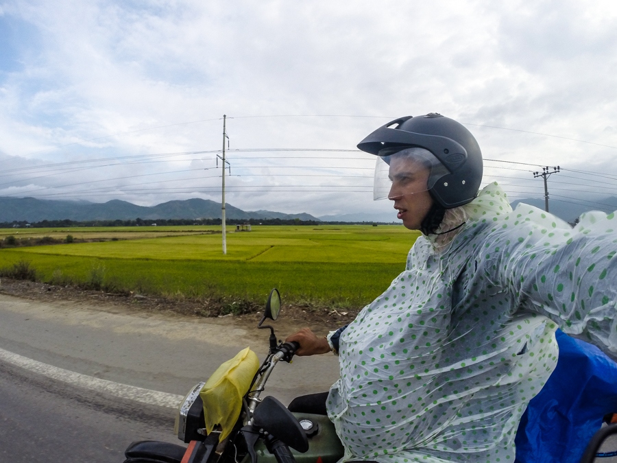just in case it rain motorbike vietnam