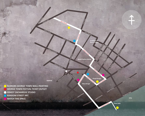 Custom Google Map “Street Art of George Town, Penang”