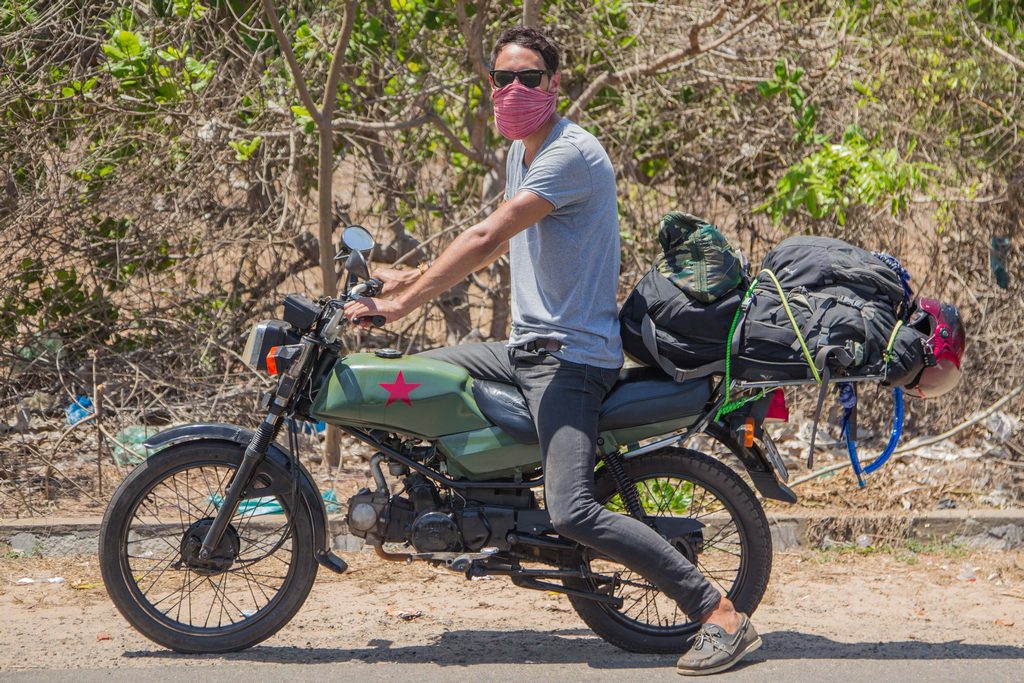 riding a motor bike around vietnam