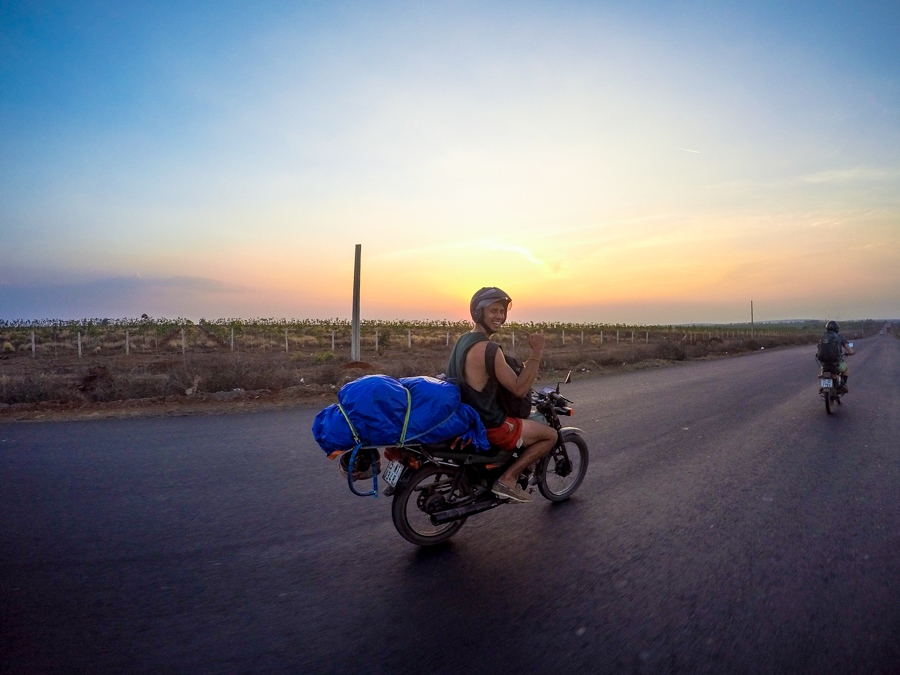 riding into the sunset motorbike vietnam