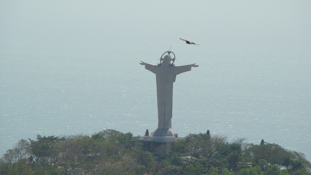 The back of the statue