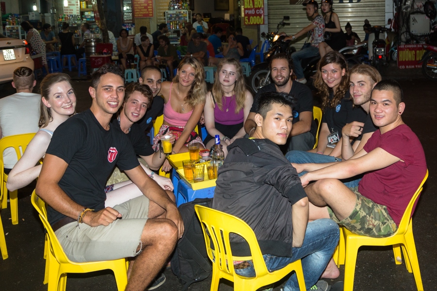 working at beer corner ha noi vietnam
