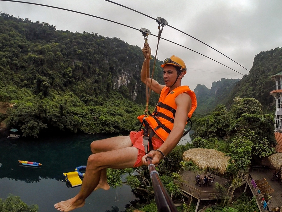zip line in phong nha cave vietnam