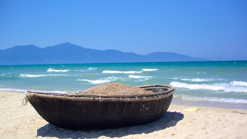 Non Nuoc Beach featuring boating and a sandy beach