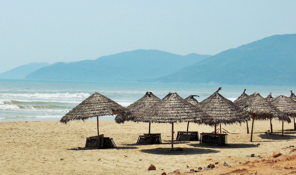 Non Nuoc Beach featuring boating and a sandy beach