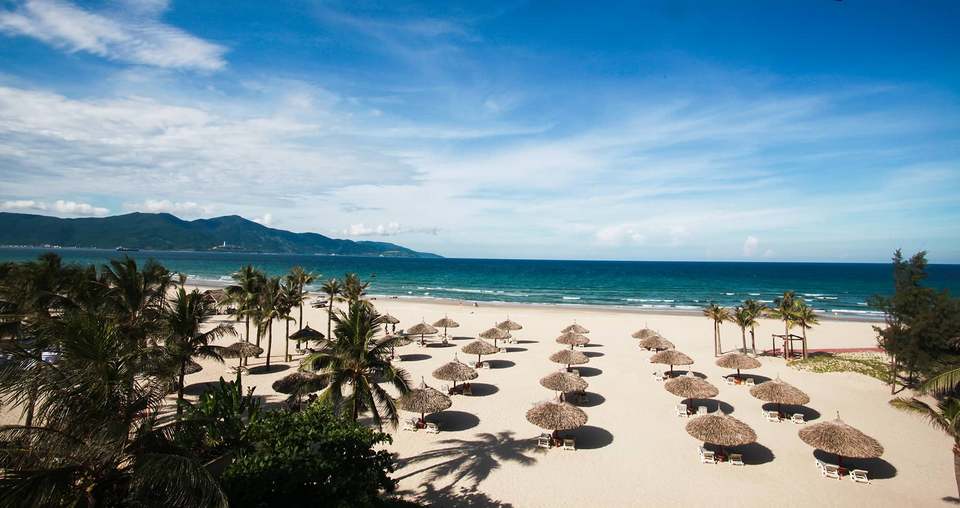 Non Nuoc Beach featuring boating and a sandy beach