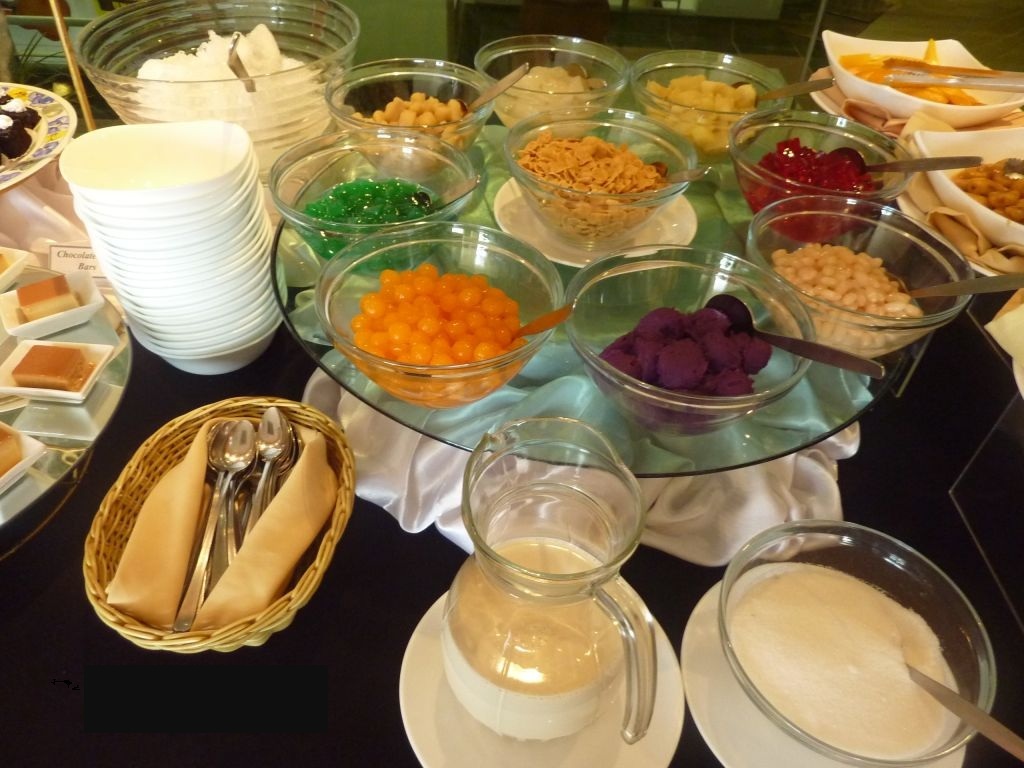 Halo - Halo buffet - you can choose your favourite ingredients to make your own halo halo Photo: silkenhut