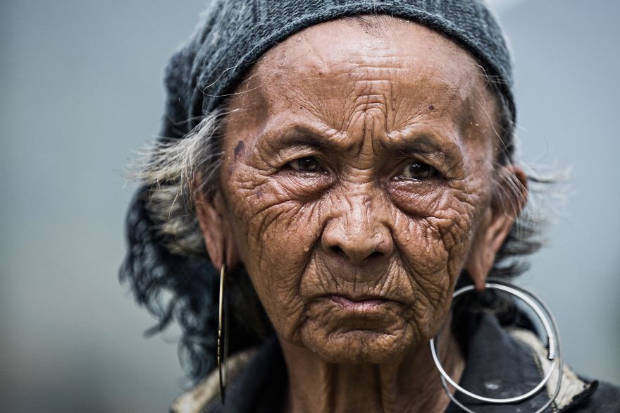 Elder Hmong Woman Of Sapa eyes