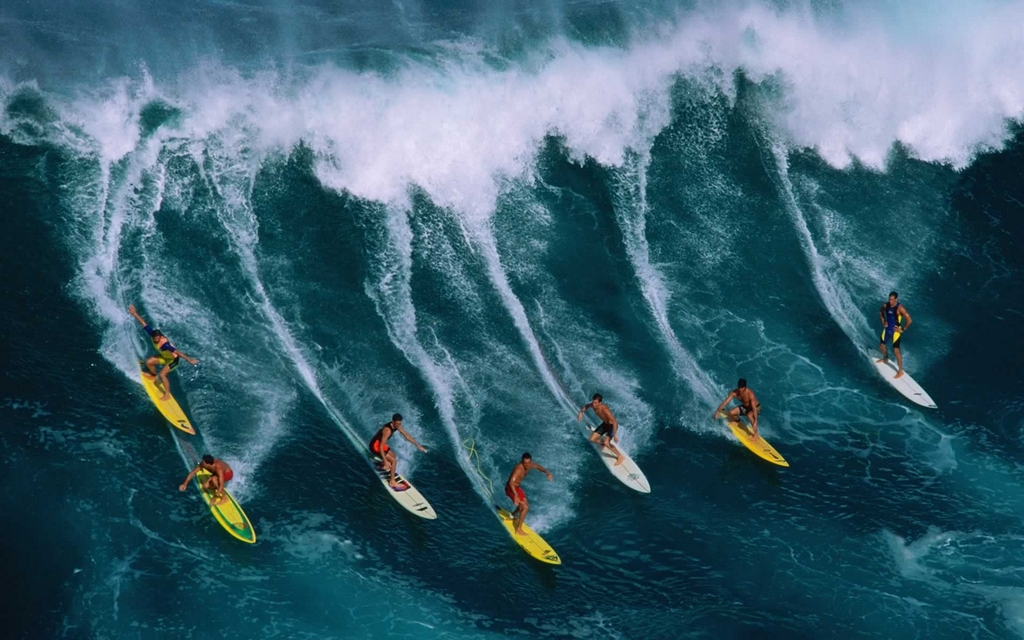 Hawaii trip surfing in winter