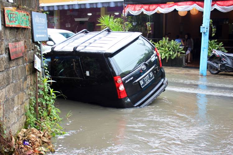 Just another rainy day in Seminyak, Bali.