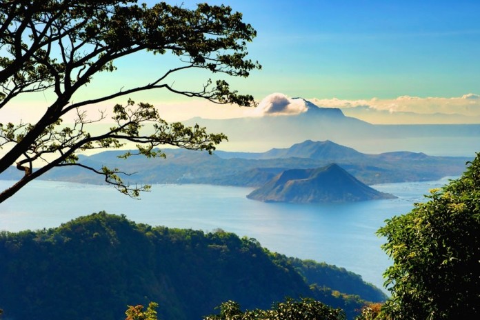Taal Volcano in the middle of Taal Lake