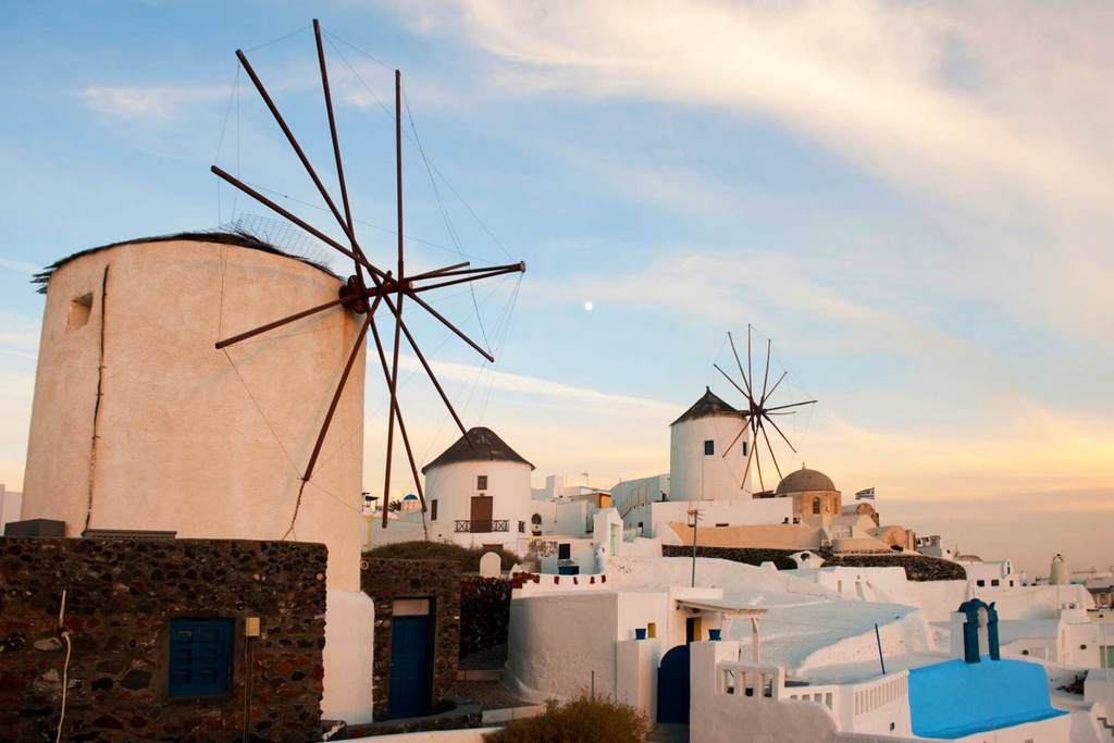 Windmills in Oia village - Image by Hackenberg ullstein bild - Getty Images