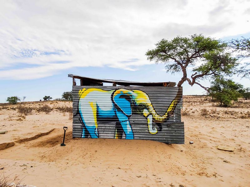 Elephant Street Art In South African Villages