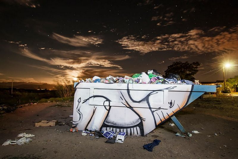 Elephant Street Art In South African Villages
