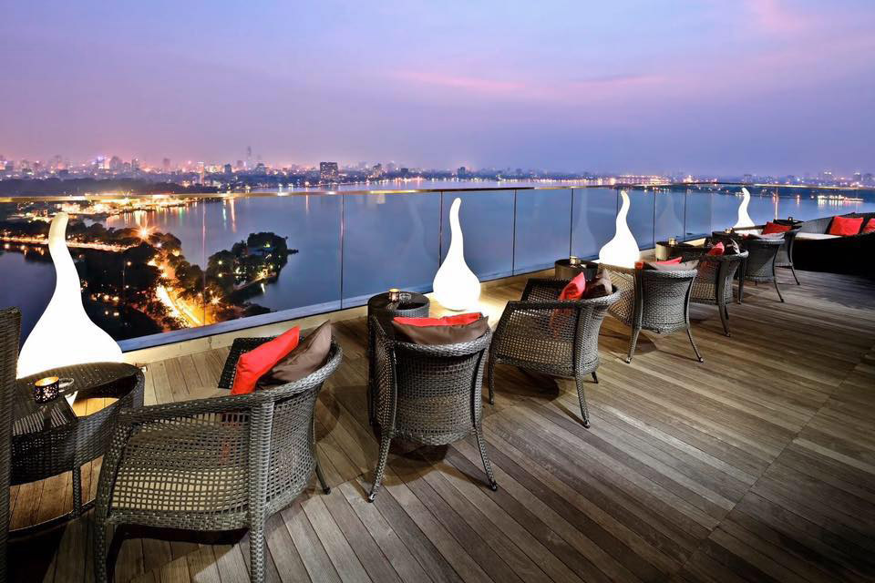 Rooftop bar Summit Lounge at Pan Pacific Hanoi