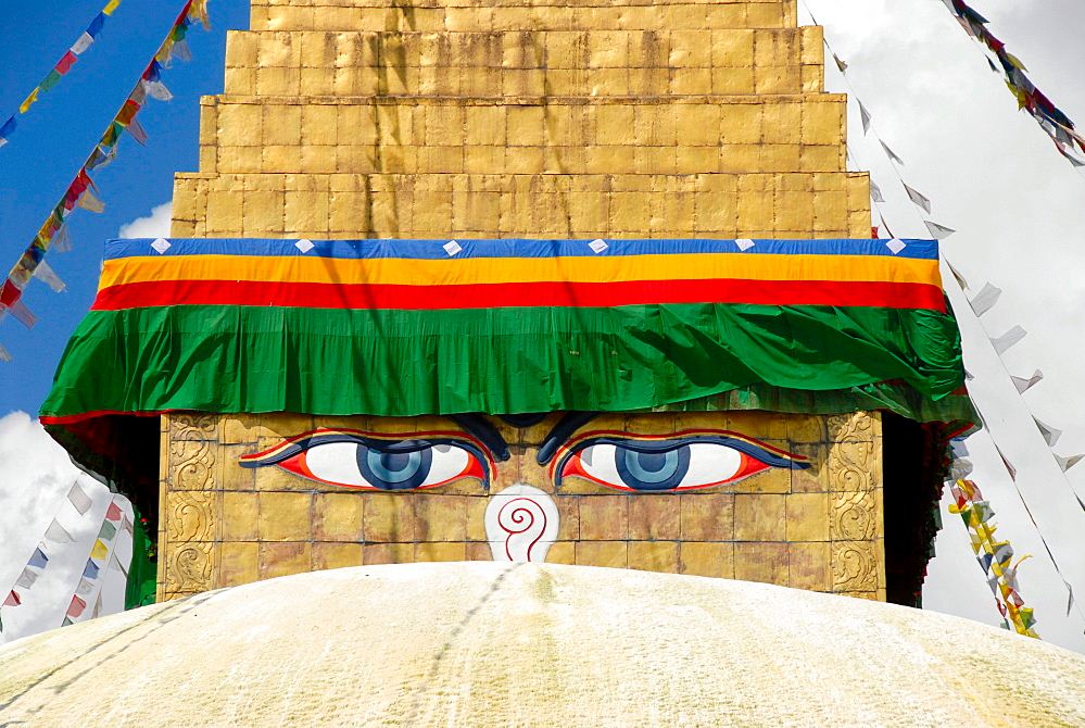 Boudhanath Boudha's Eyes on the Stupa in Kathmandu