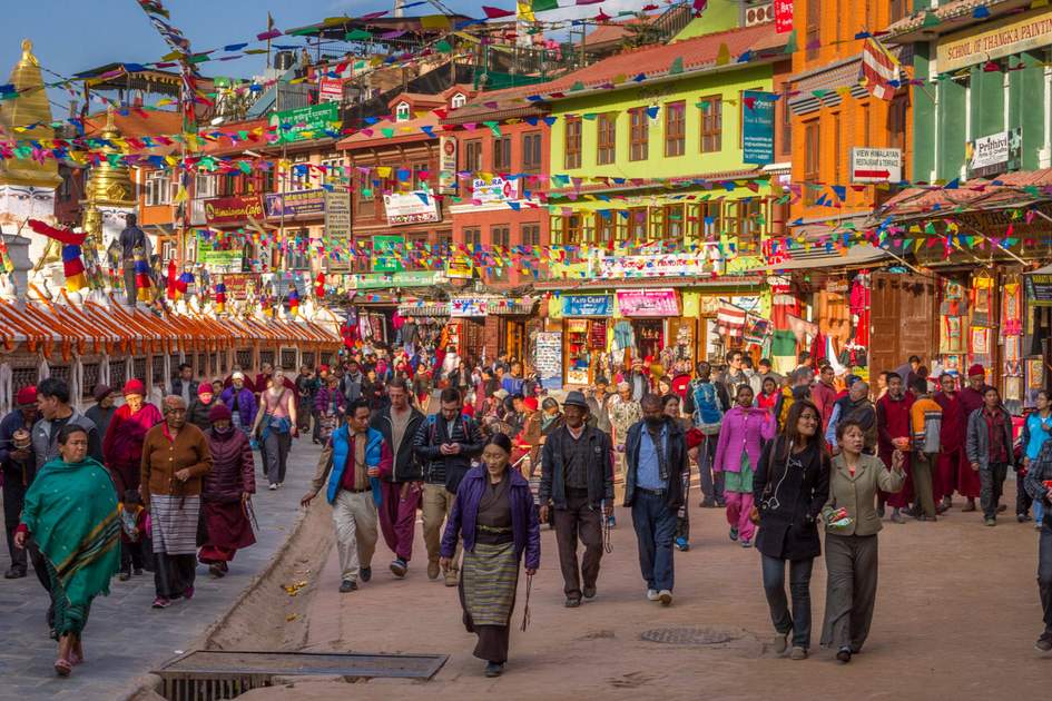 Kathmandu nepal Streetlife near the Boudhanath temple, Kathmandu, Nepal.