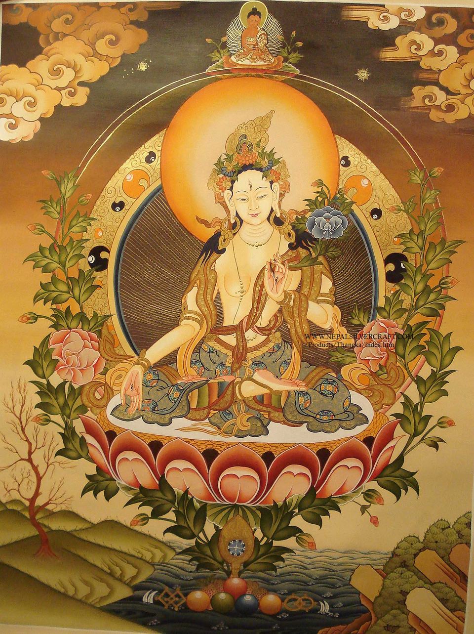 Green tara thangka