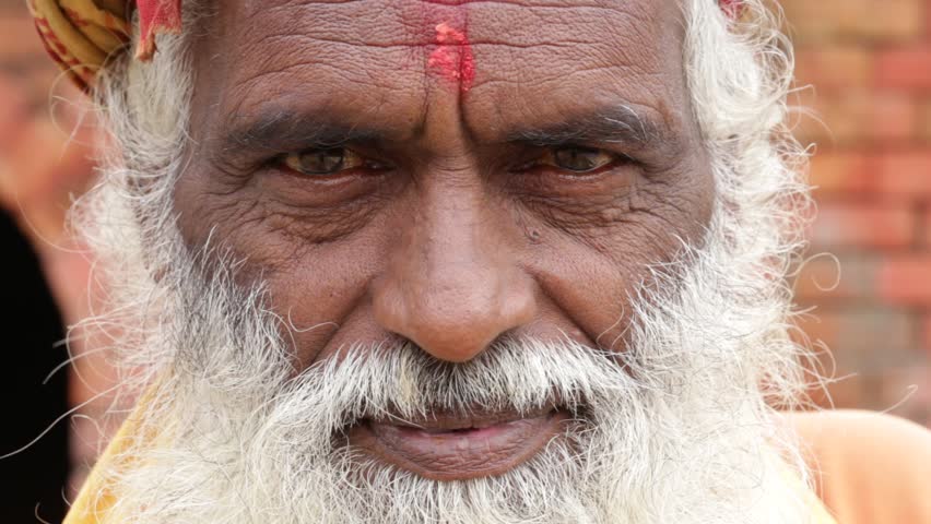 Portrait of Shaiva sadhu, holy man