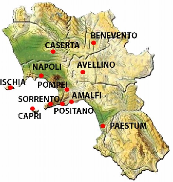 campania-map italy