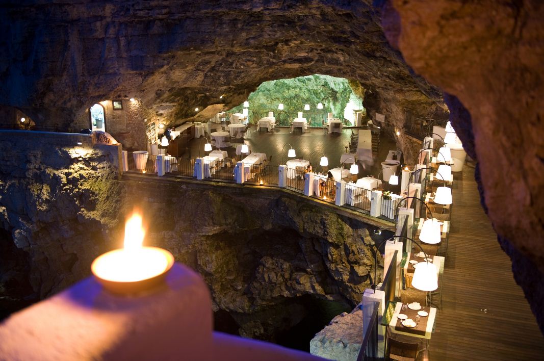1 stunning photos of italian-cave-restaurant-grotta-palazzese-polignano-mare 11