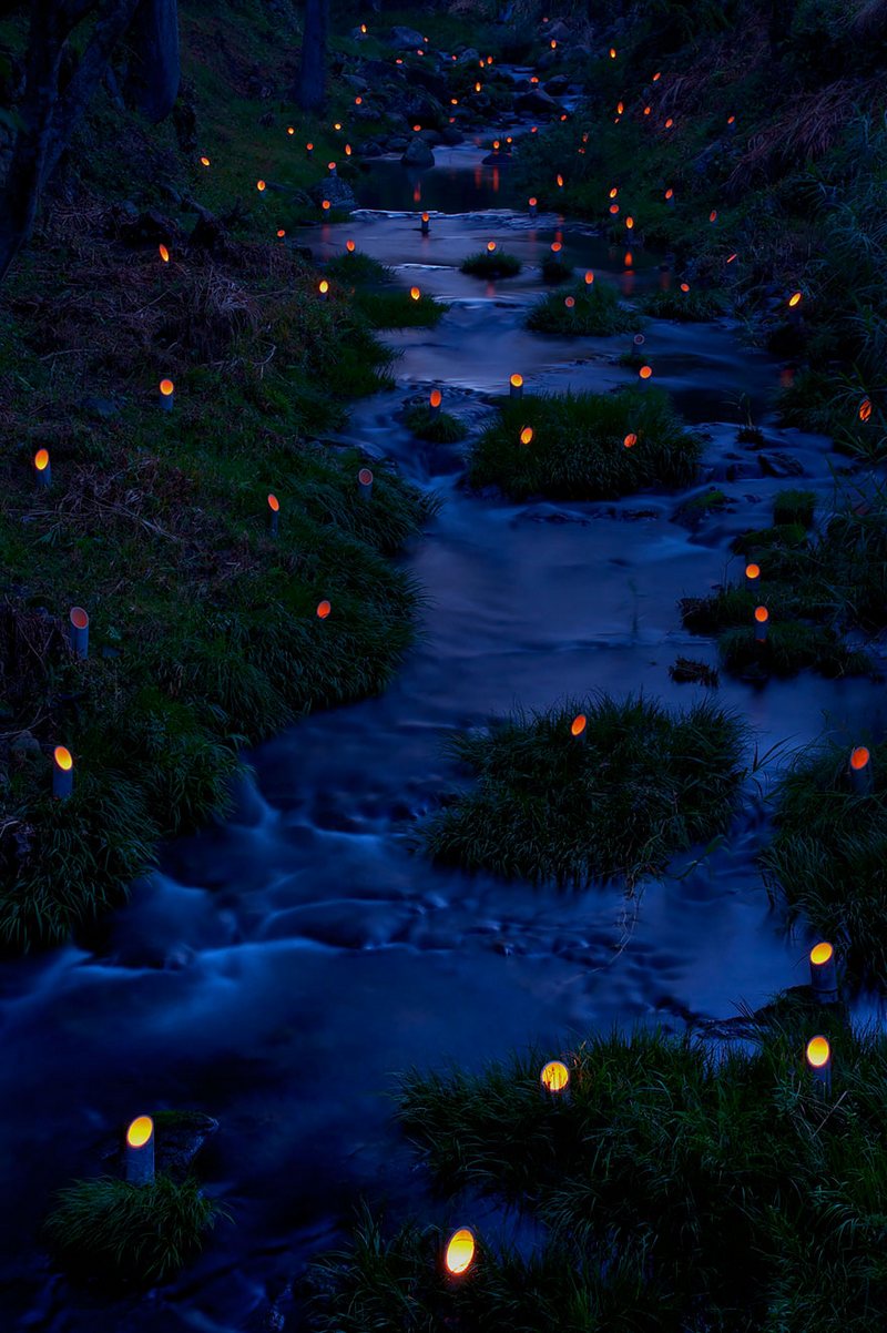 Bamboo Light Festival In Taketa, Ōita amazing-places-japan