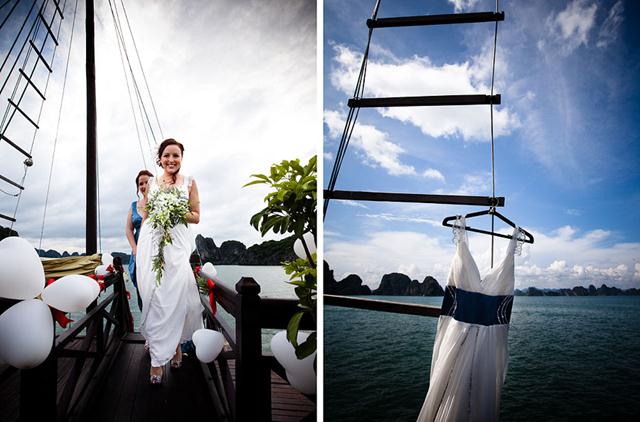 Wedding celebration on cruise halong bay 2