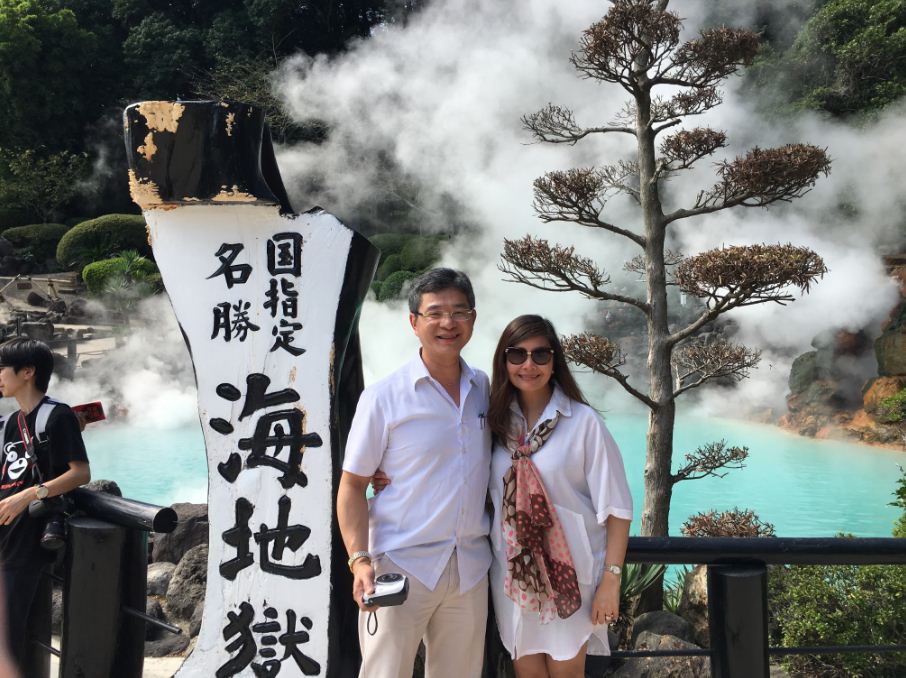 tourists at beppu